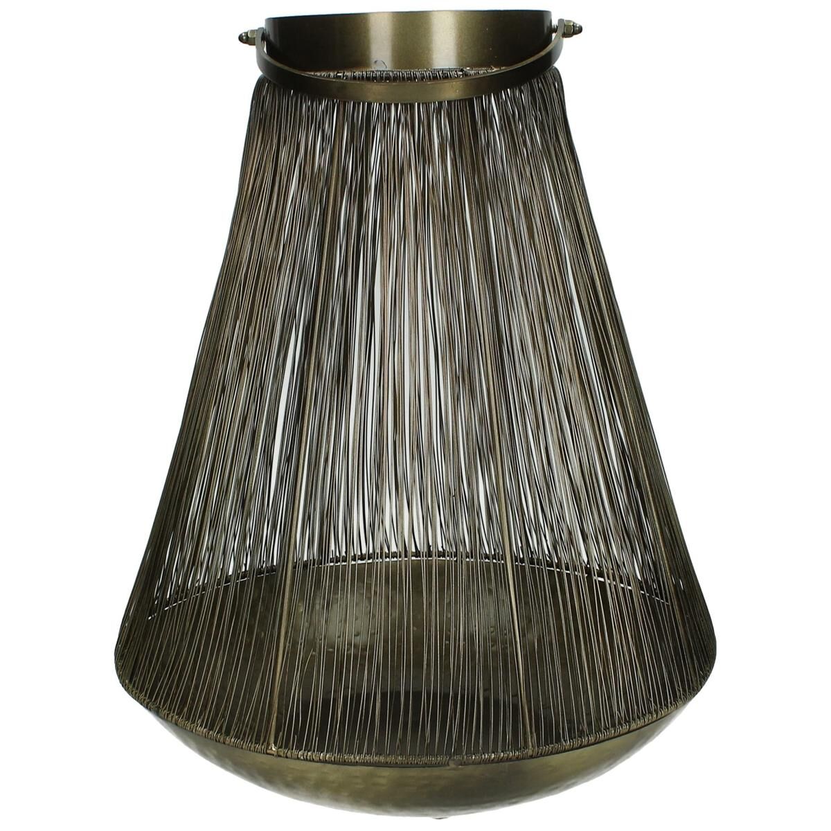 Lantern Metal Gold 33x33x39cm