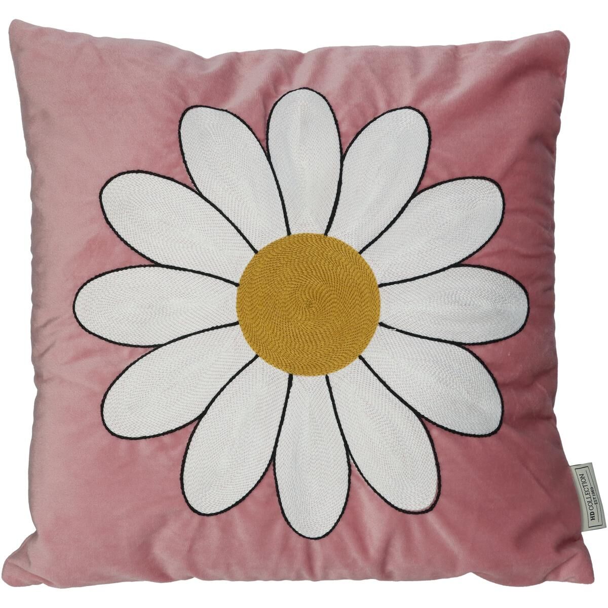 Cushion Daisy Velvet Pink 45x45cm