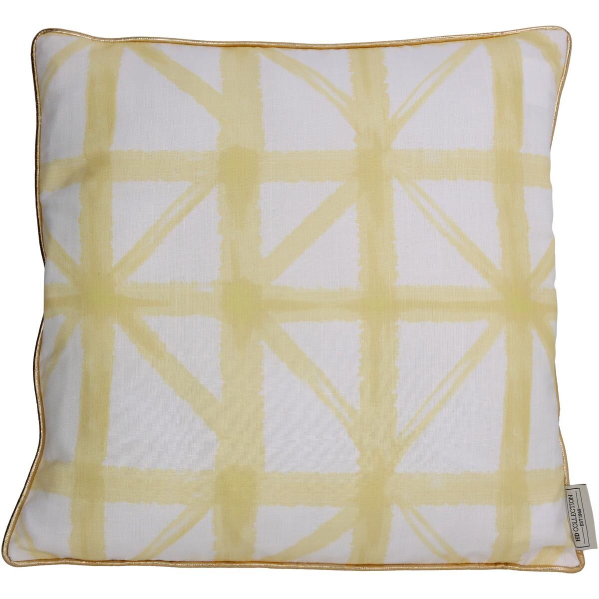 Cushion Graphic Polyester Yellow 45x45cm