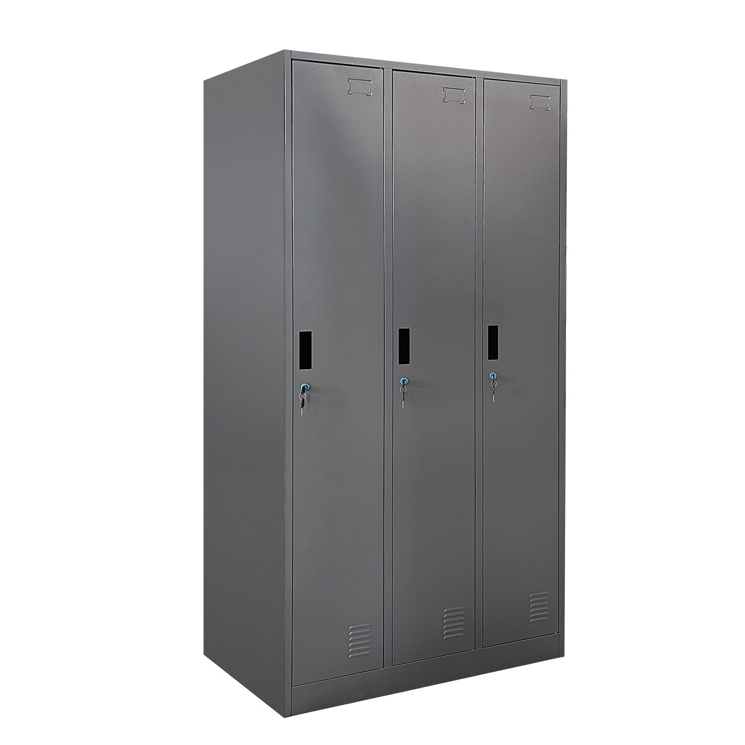 EARWEN Cabinet Dark Gray Metal 90x45x185cm