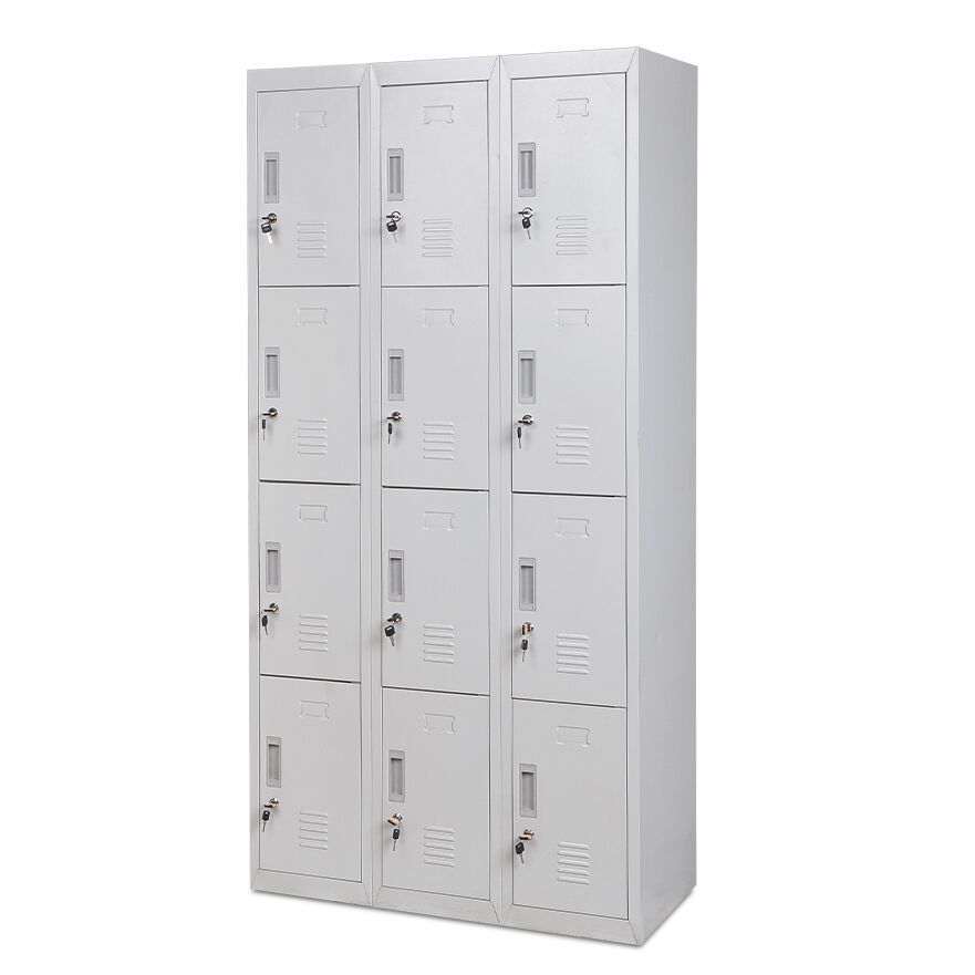 ELENDIL Cabinet Light Gray Metal 90x40x185cm
