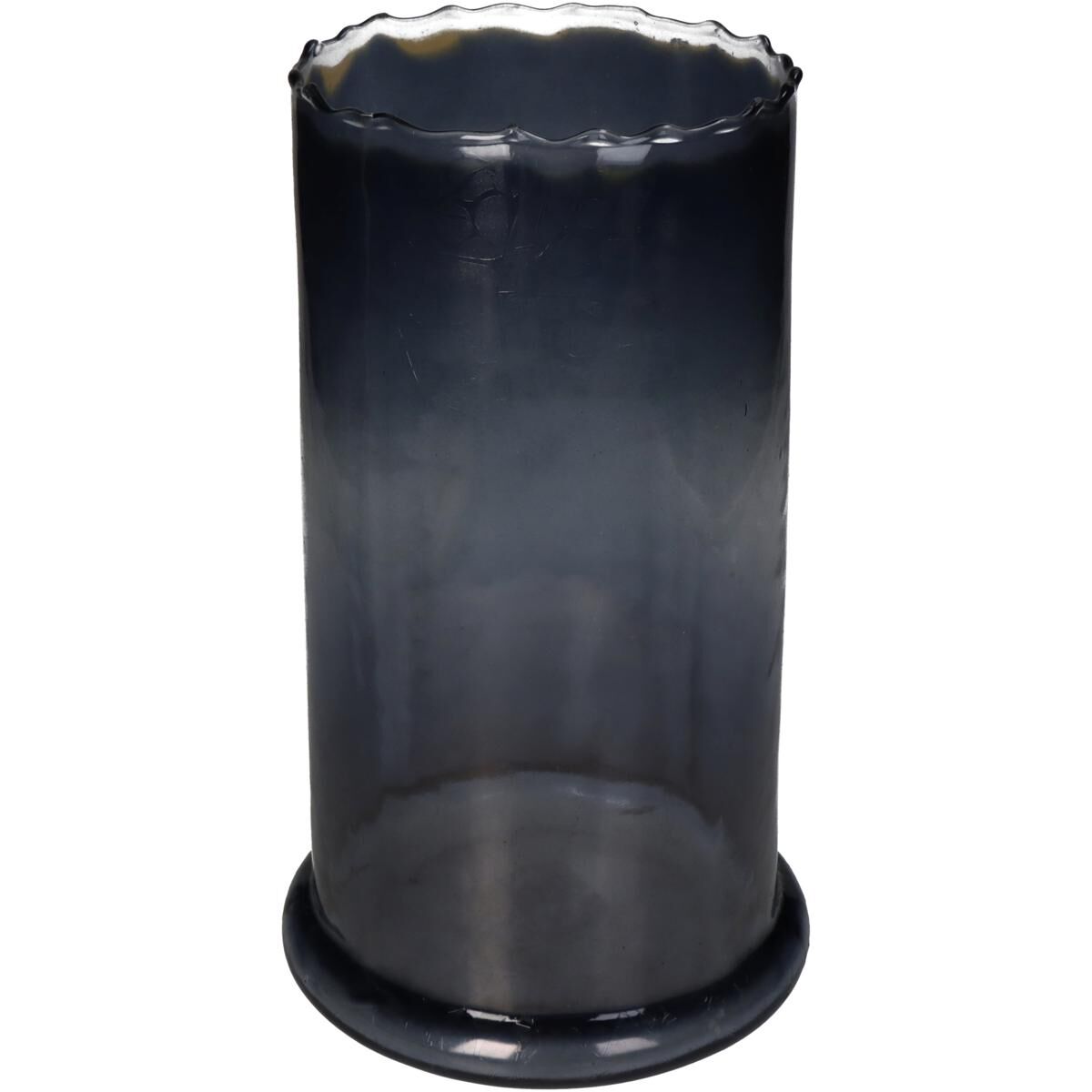 Candle Holder Glass Grey 15.5x15.5x23cm