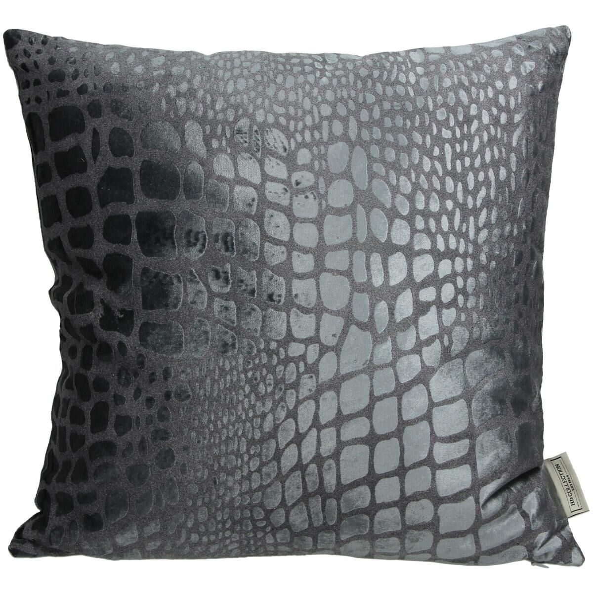 Cushion Leopard Velvet Grey 45x45cm
