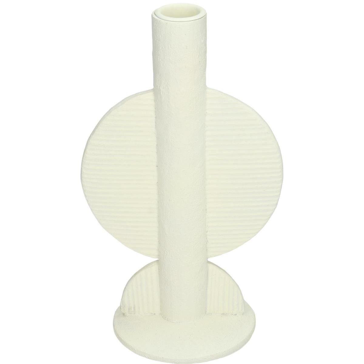 Candle Stick Polyresin Ivory 12.3x9.7x22.2cm