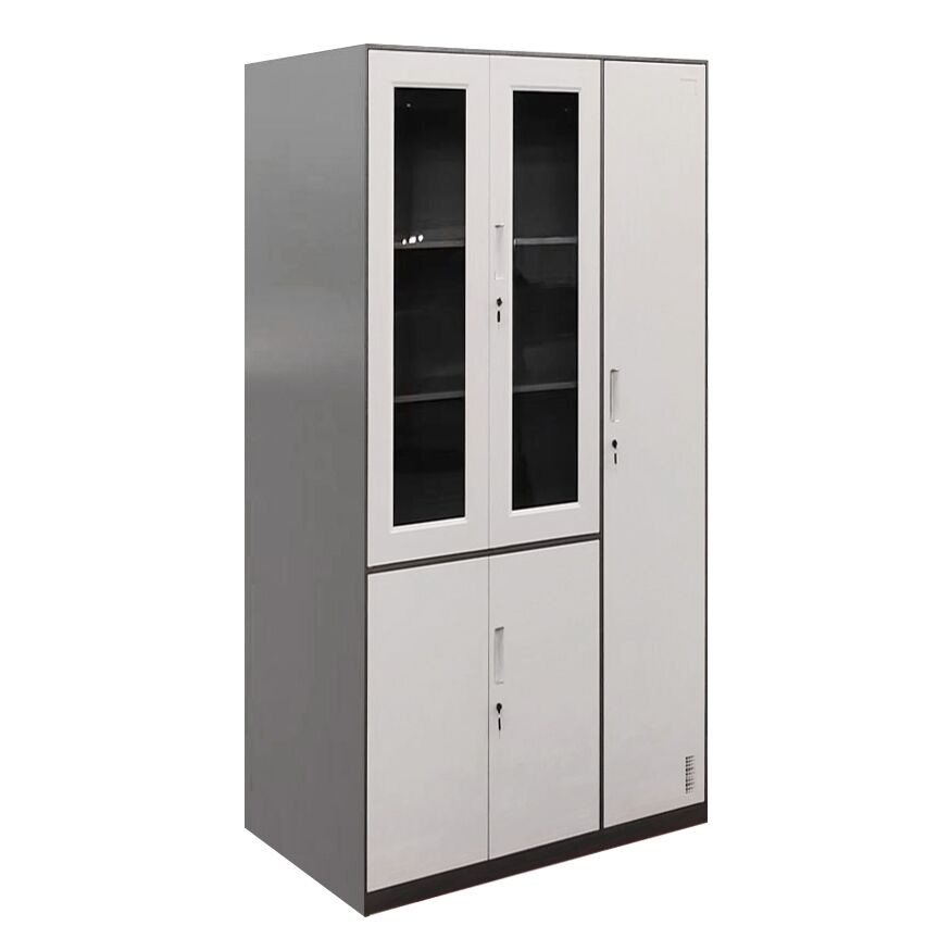NORI Cabinet Grey/White Metal 97x45x185cm