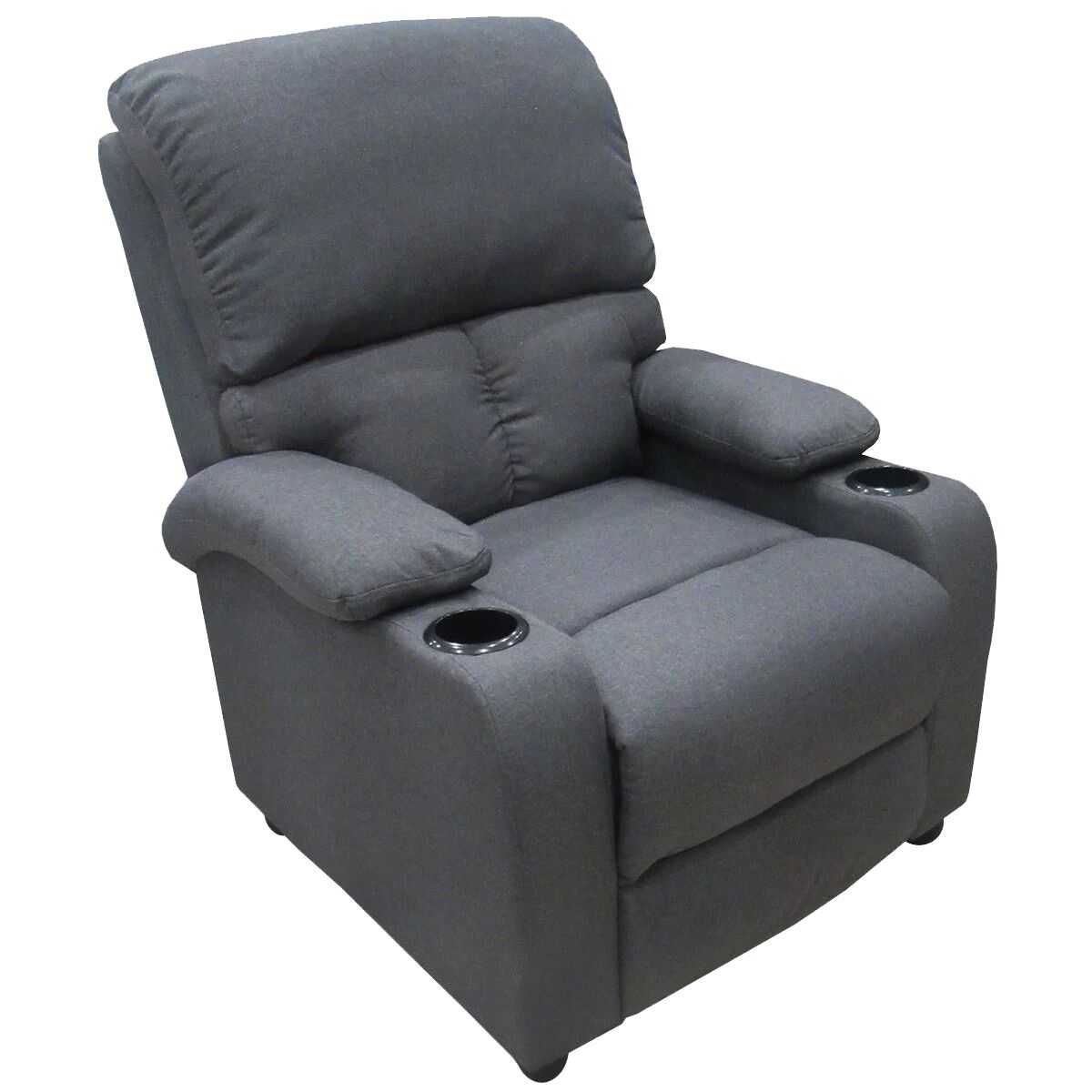 Recliner Armchair CHEER Gray Fabric 72x89x106cm