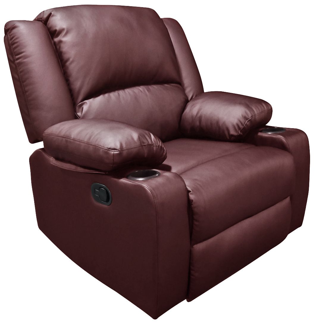 Recliner Chair DAFODILL Purple PU 90x94x102cm