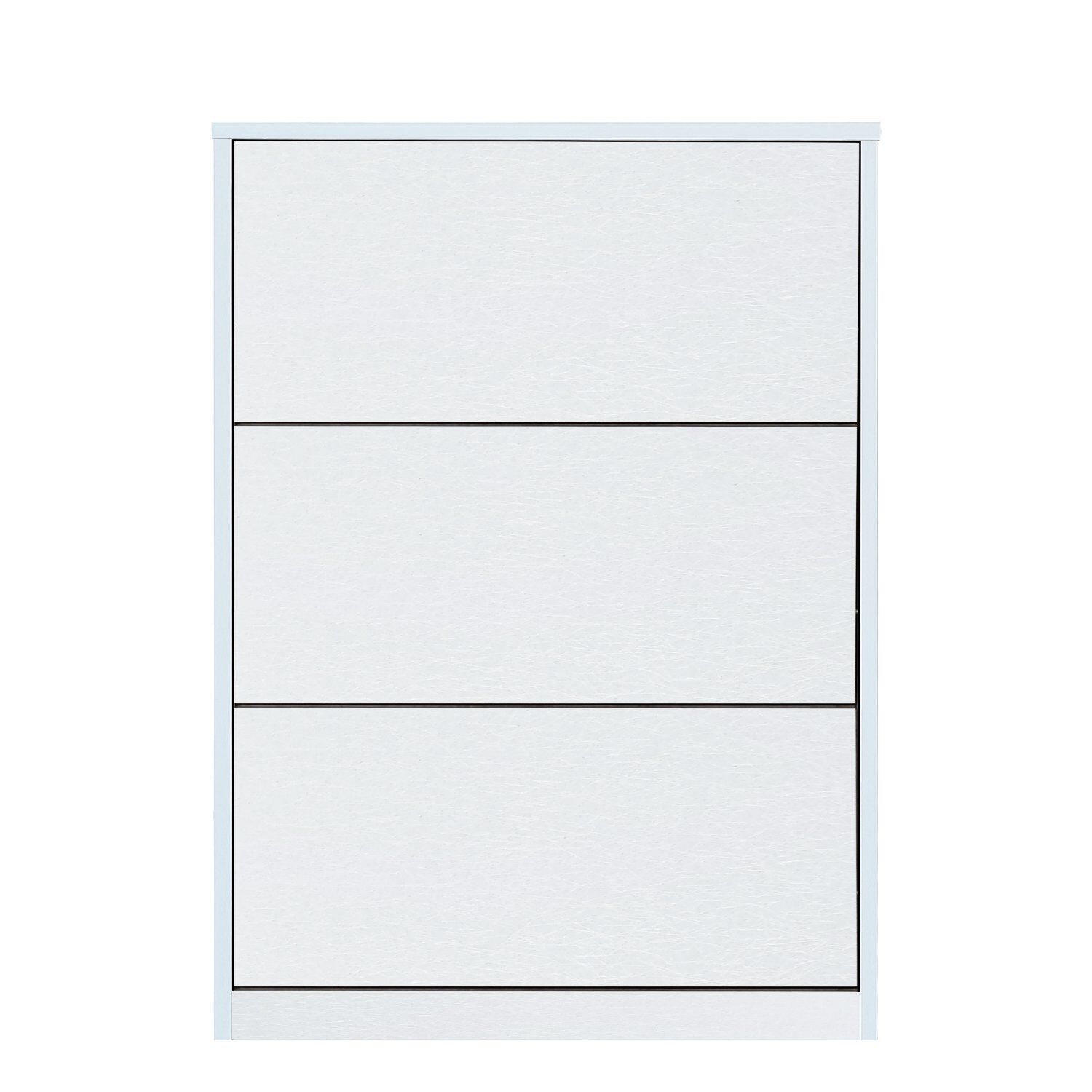 DORIT Shoe Cabinet White Chipboard/Melamine 73x24x113.2cm