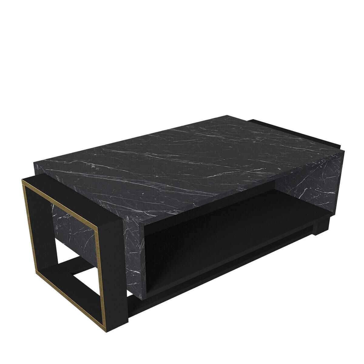 LEVITHA Coffee Table Black Chipboard/Melamine 120x60x74cm
