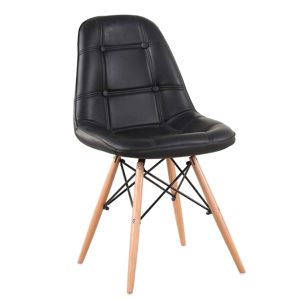 PEEP chair Black PVC / Wood 44x52.5x84cm
