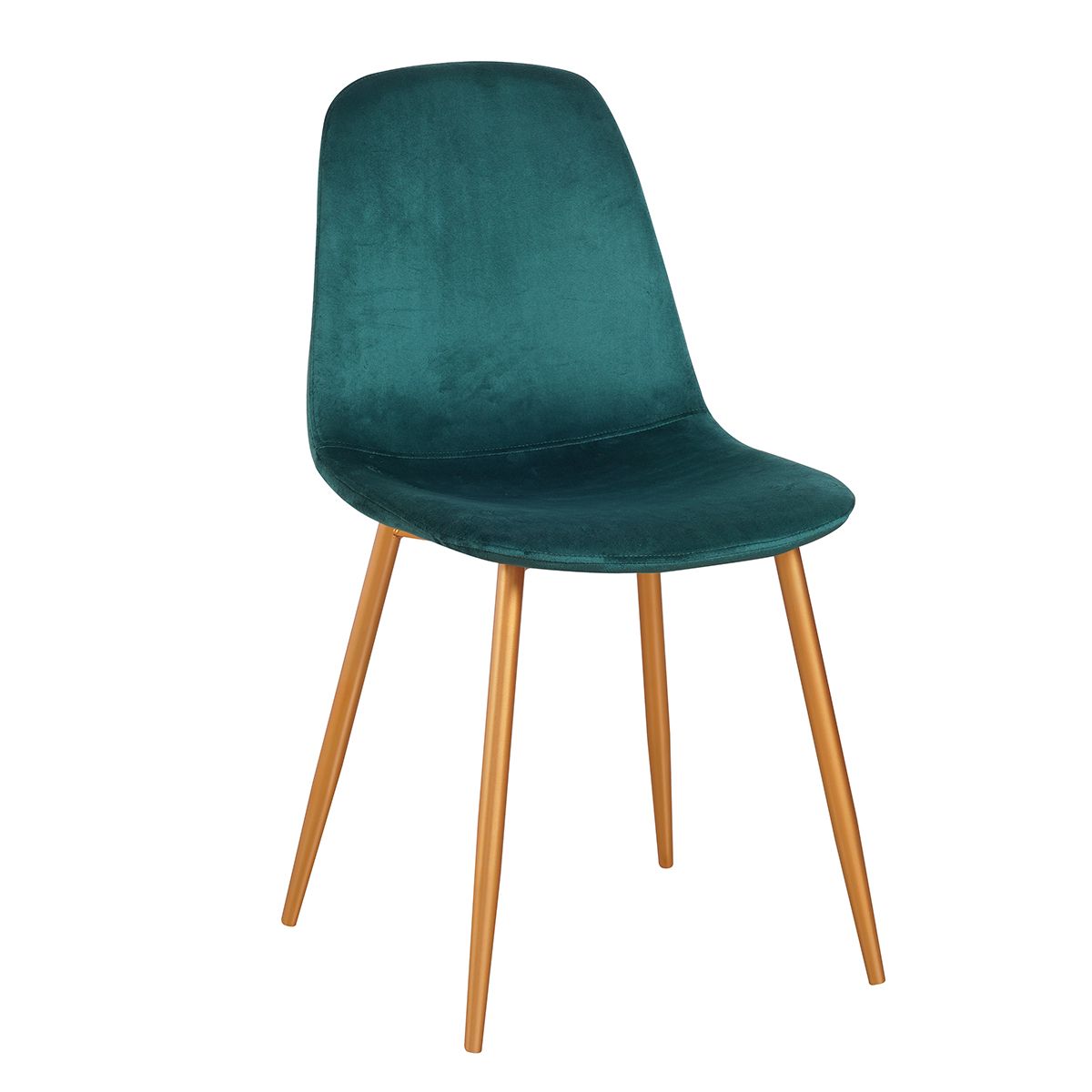 Chair AUDUBON Green / Gold Fabric / Wood 44x52x85cm