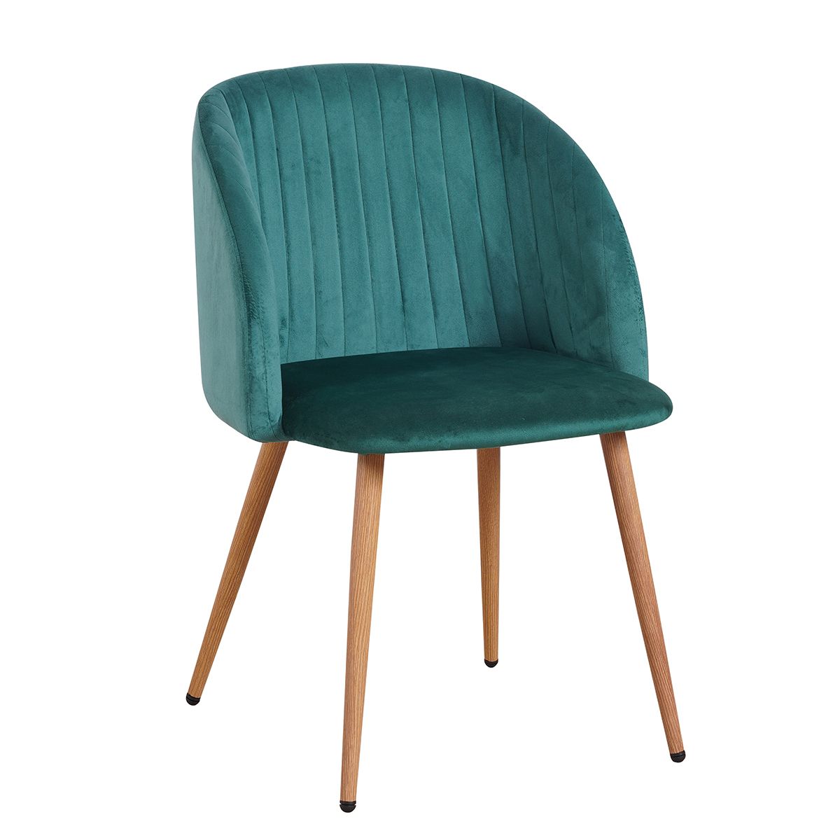 Chair KINGFISHER Green Fabric / Metal 54x55x83cm