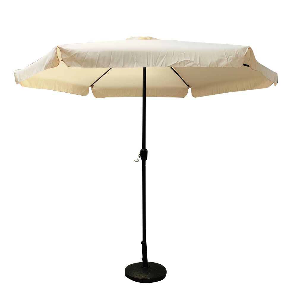 GRENADINE Garden Umbrella Beige/Black Aluminum/Fabric D3x2.45m