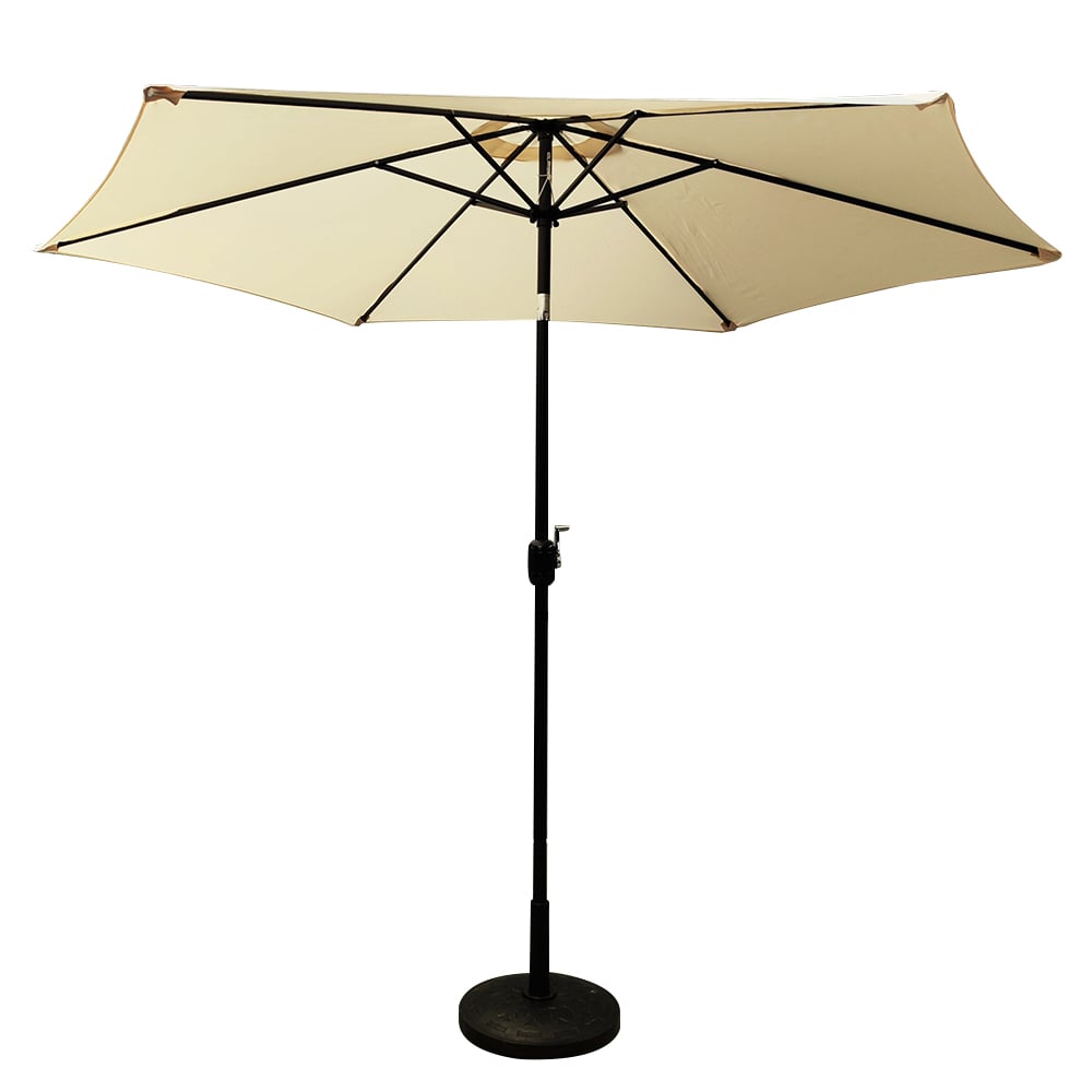 GRACIOSA Garden Umbrella Beige/Black Aluminum/Fabric D3x2.45m