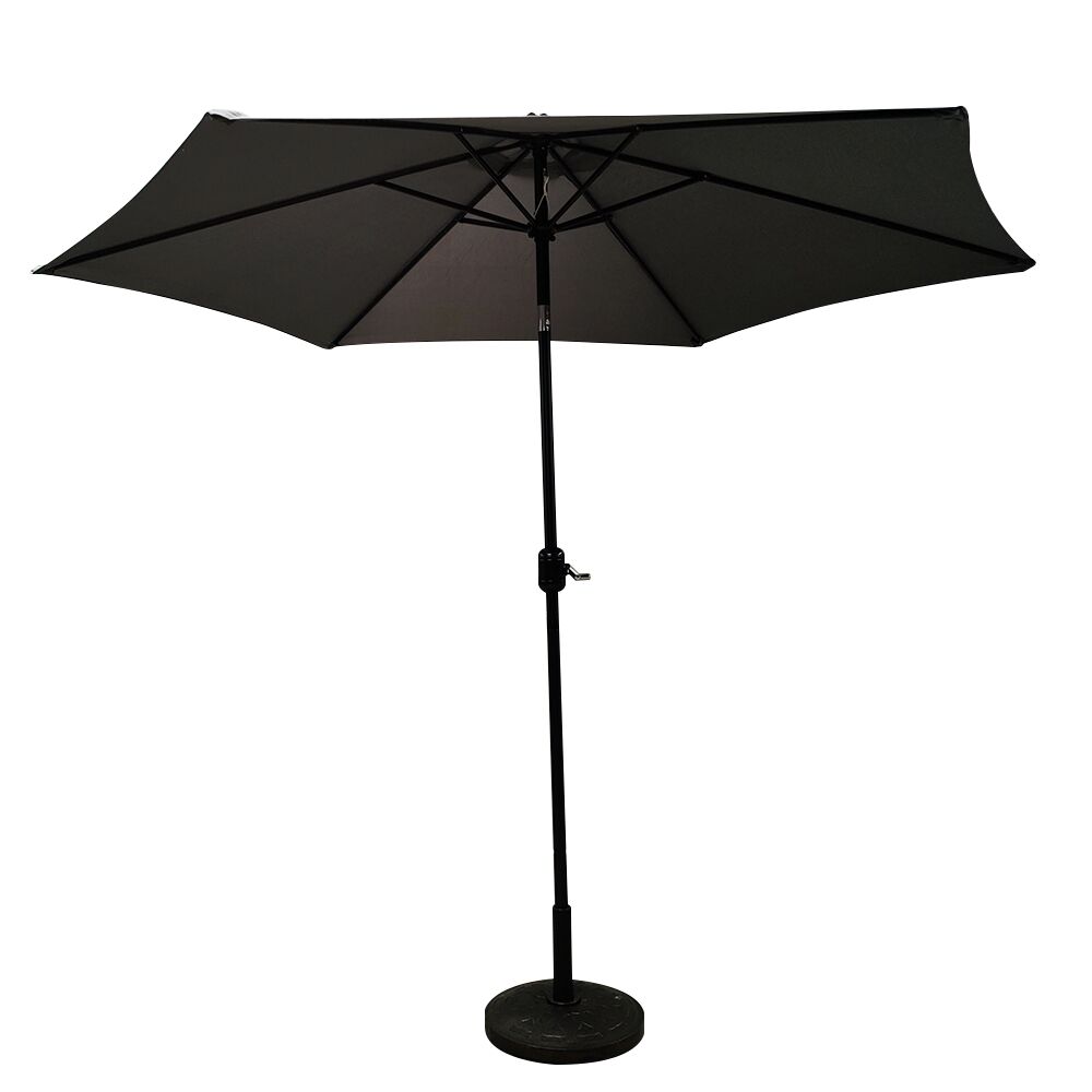 BOHOL Garden Umbrella Grey/Black Aluminum/Fabric D3x2.45m