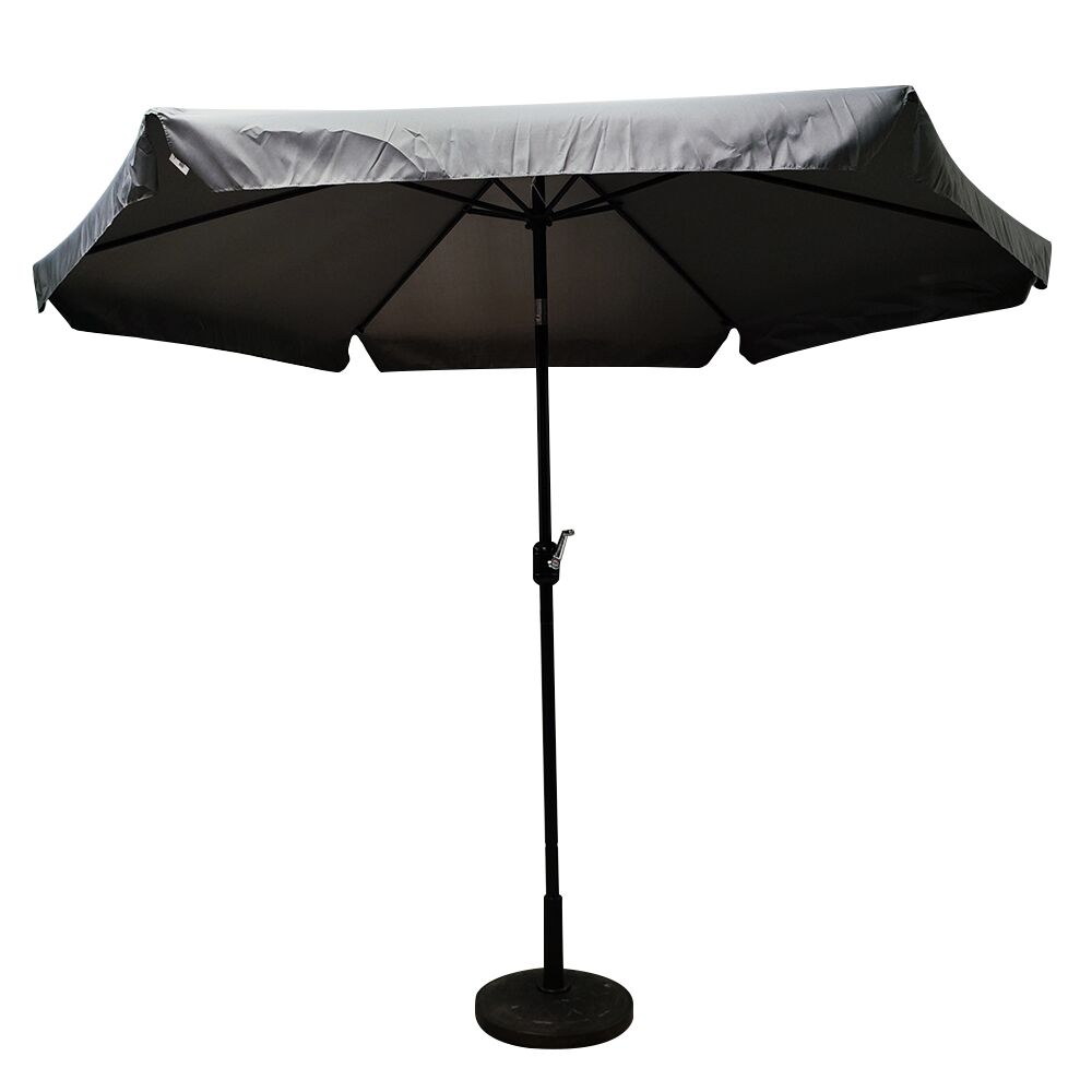 OSHIMA Garden Umbrella Grey/Black Aluminium/Fabric D3x2.45m