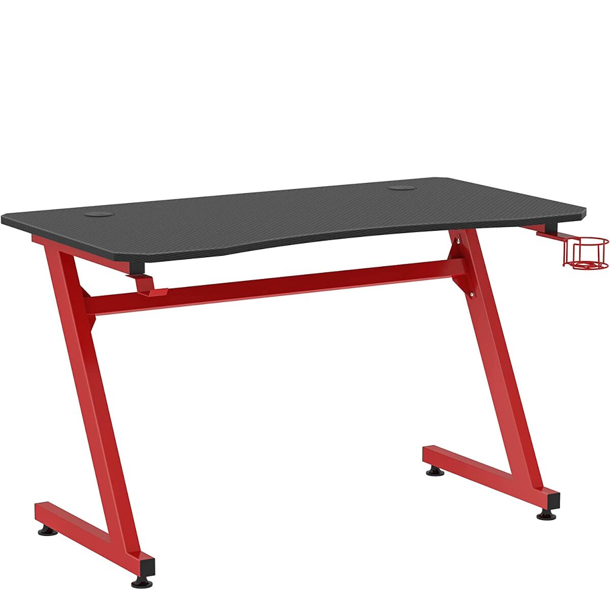 ORGANA Gaming Desk Black/Red Wood/Metal 120x65x75cm