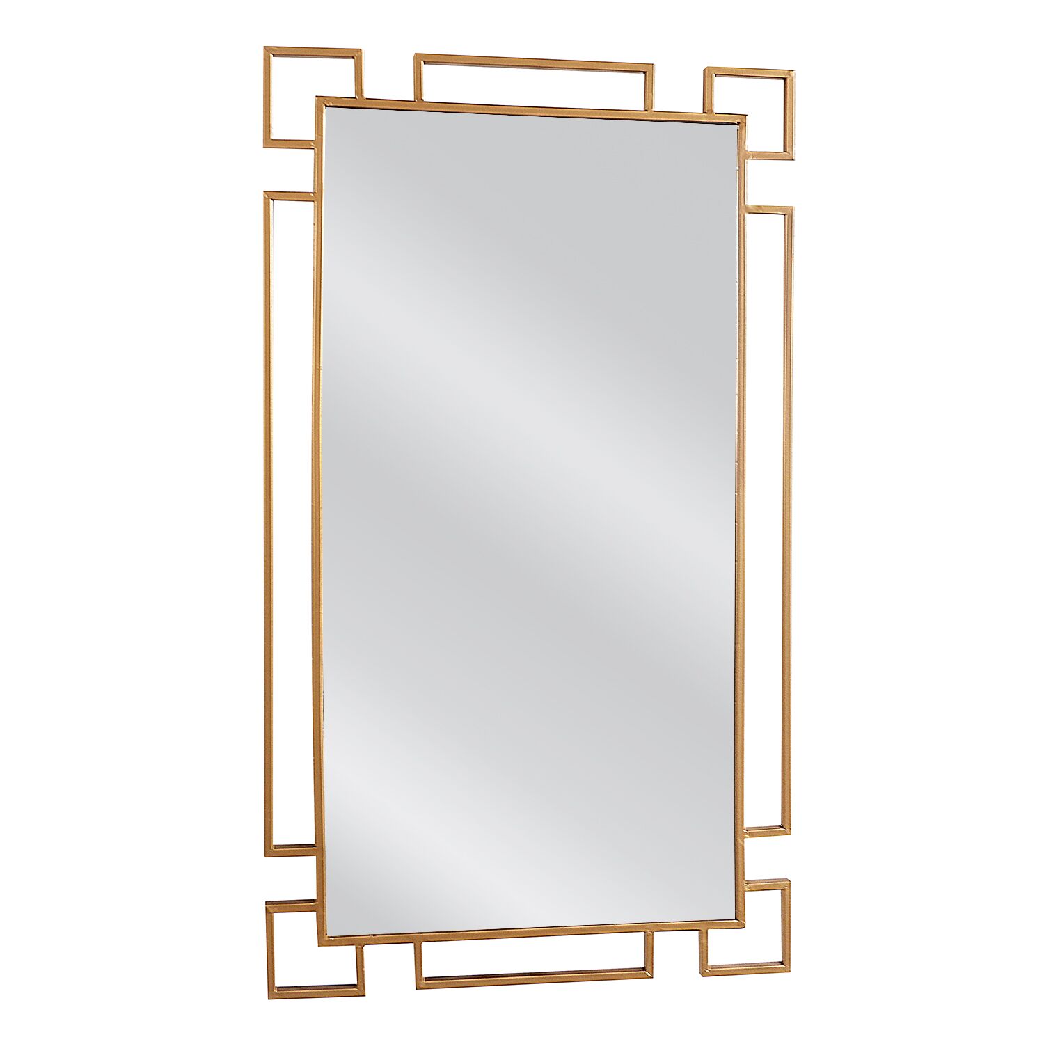 BELDIR Wall Mirror Gold Metal/Glass 100x1.5x55cm