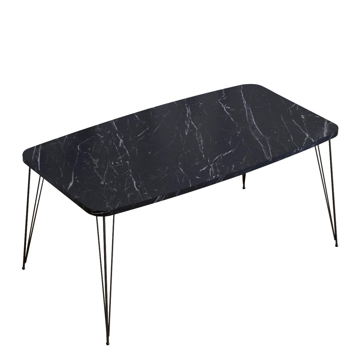 FEMI Coffee Table Black Chipboard/Metal 50x90x40cm