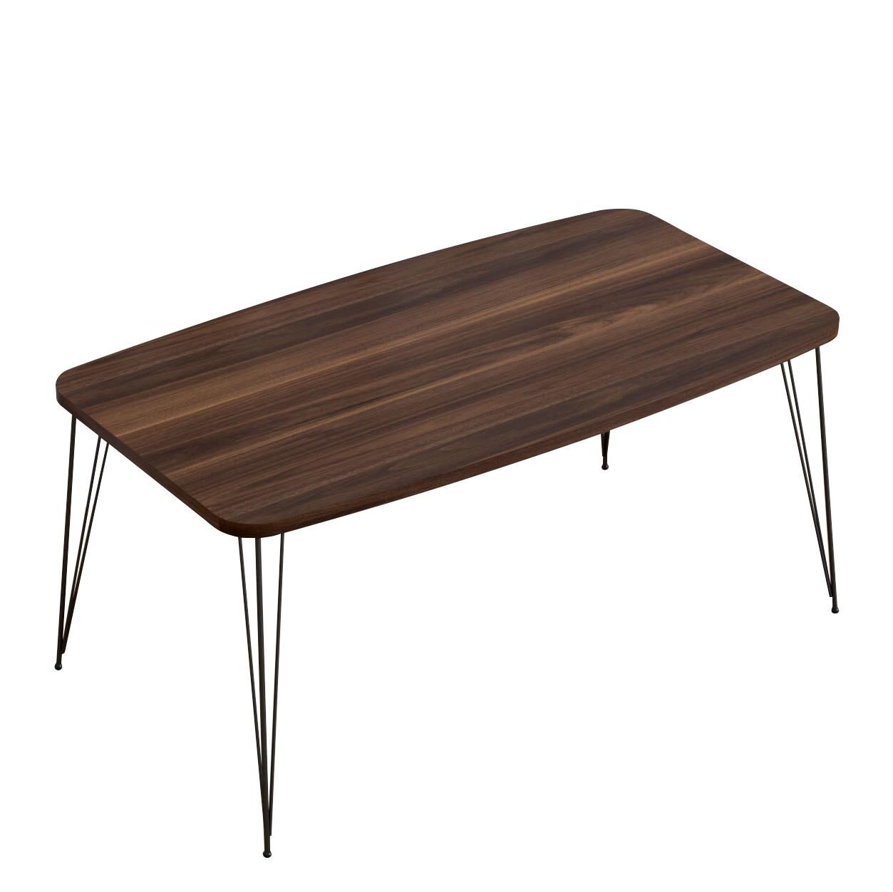 FEMI Coffee Table Walnut Chipboard/Metal 50x90x40cm