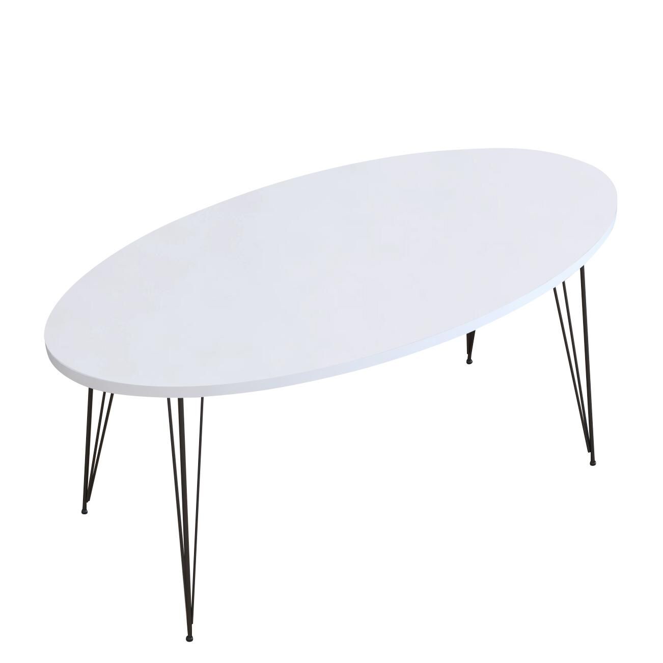 SEYE Coffee Table White Chipboard/Metal 45x90x40cm