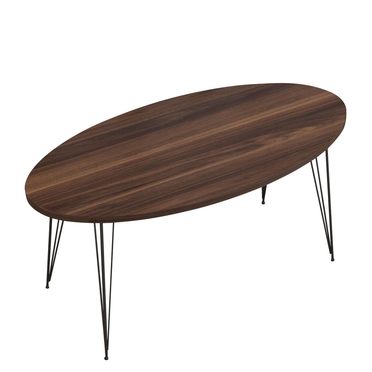 SEYE Coffee Table Walnut Chipboard/Metal 45x90x40cm