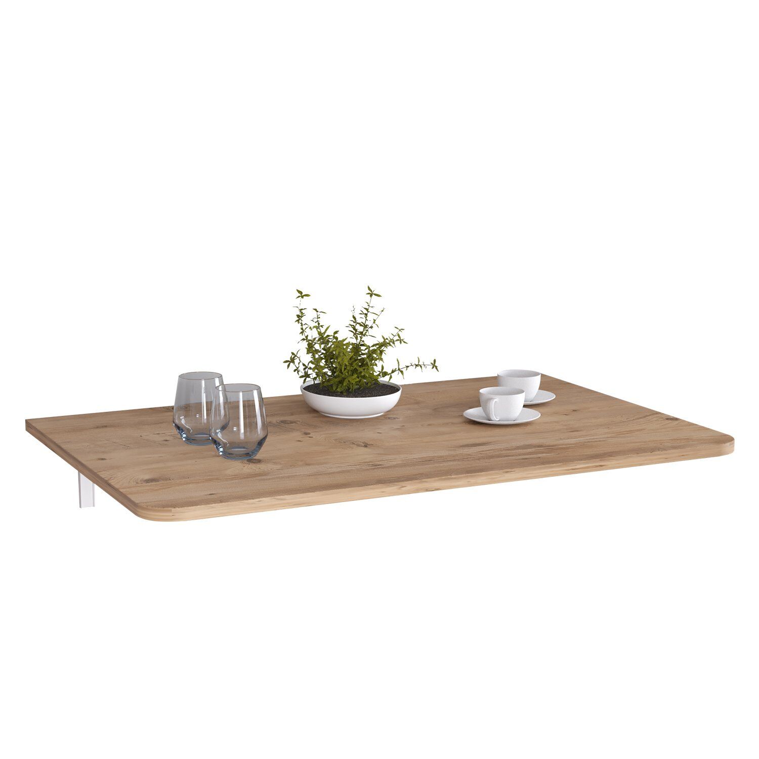 ANAICA Folding Wall-Mounted Table Oak Chipboard 90x60cm