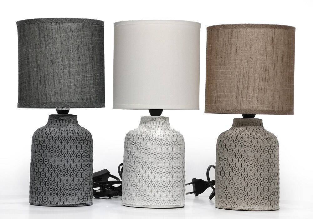 Table Lamp With Cylindrical Base H32cm In 3 Colors