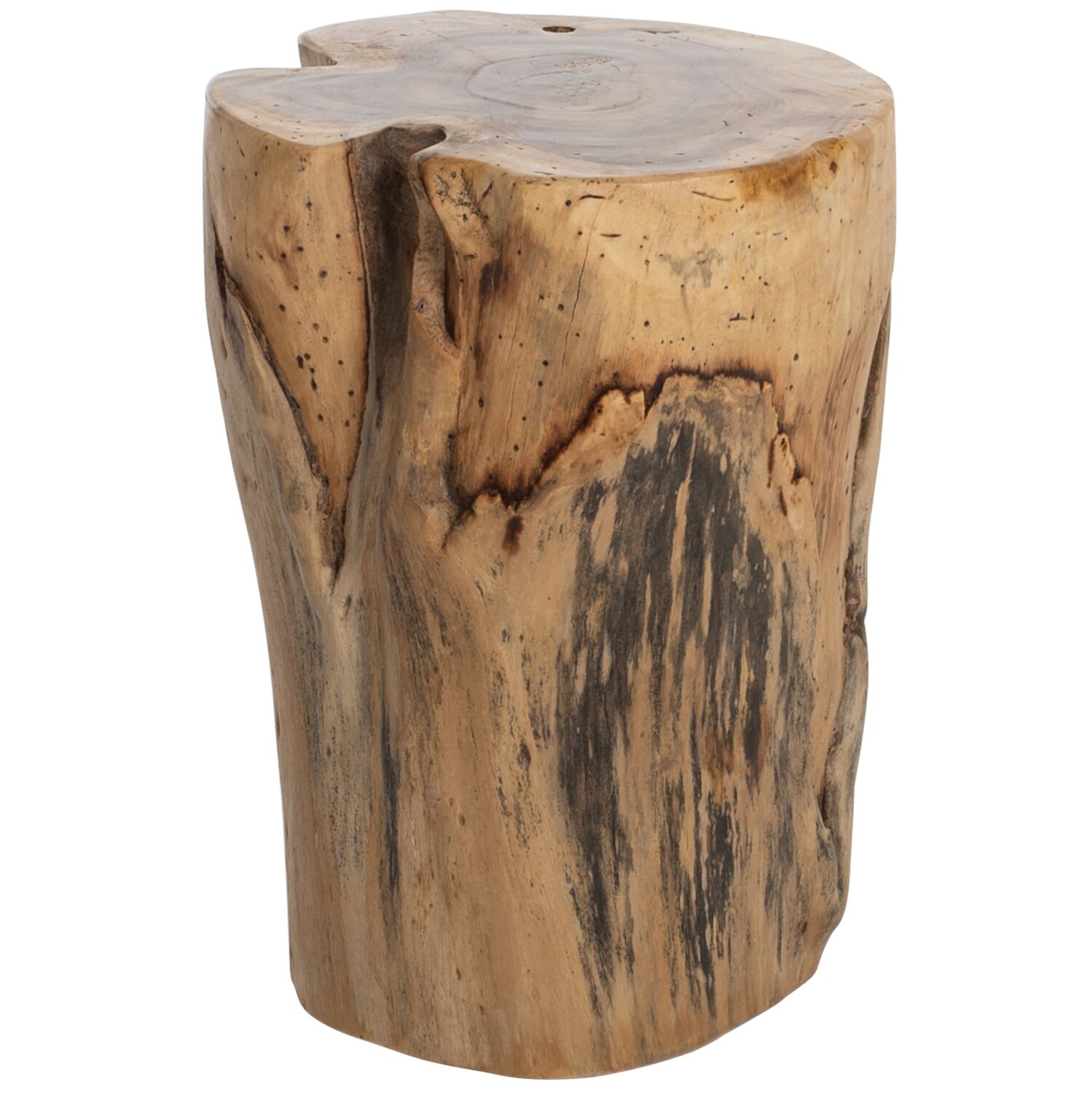 STUMP SIDE TABLE FB99374 SOLID TEAK TRUNK NATURAL Φ30-35X45