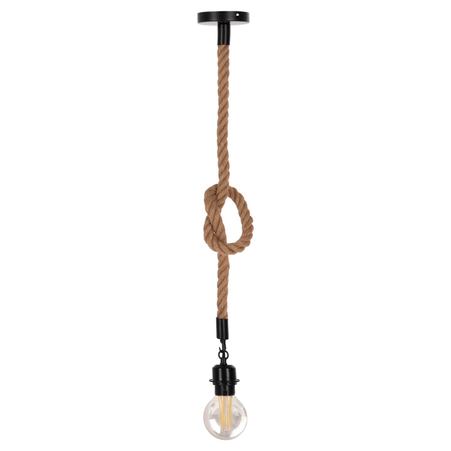 CEILING PENDANT LAMP HM4042 ROPE 1M LONG AND 1.6cm THICK-E27 SOCKET