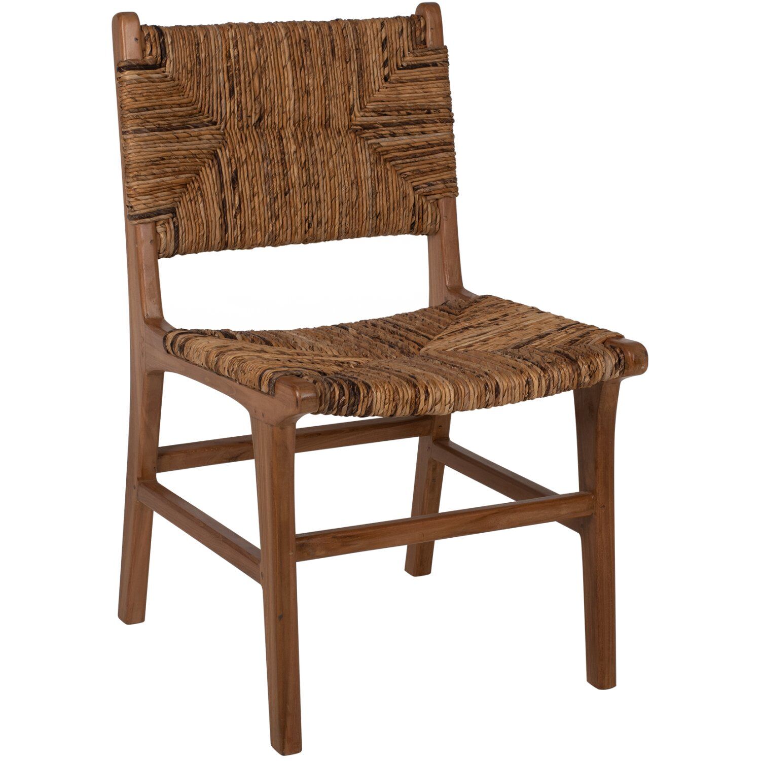CHAIR HM9399.11 TEAK WOOD WITH STRAW MATTING ON BACKREST AND SEAT NATURAL COLOR 51x60,5x88Hcm