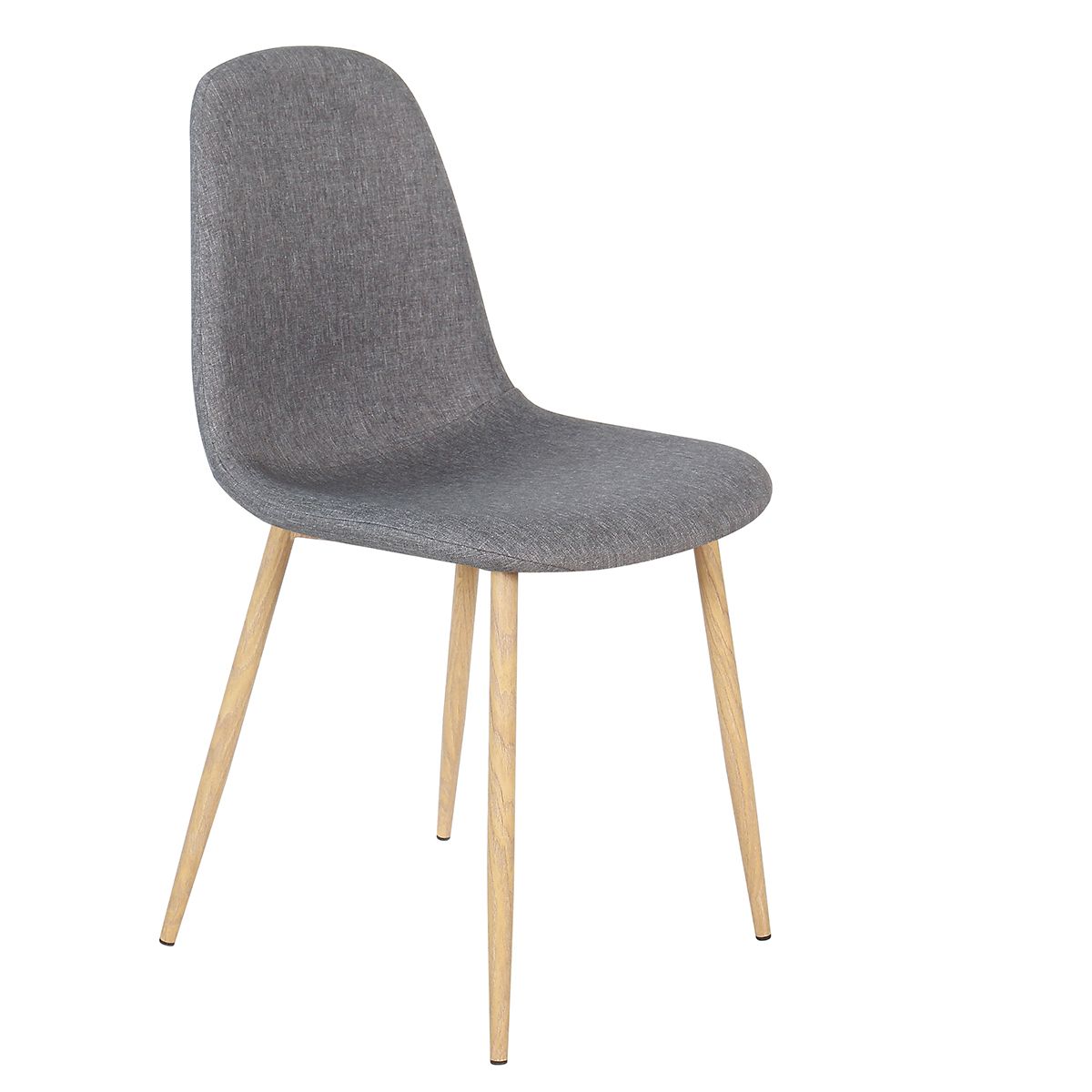 DAHLIA Chair Gray/Natural Fabric/Metal 50x43x86cm
