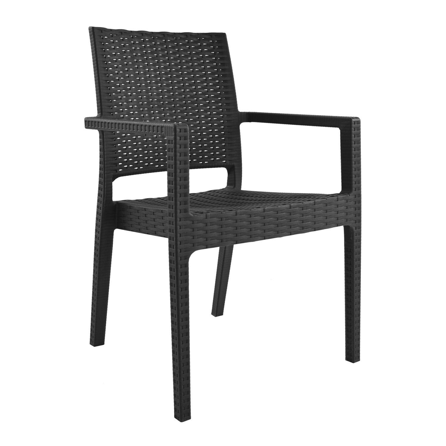 Chair with arms Polypropylene Dark Grey HM5134.01 57x55,5x89 cm