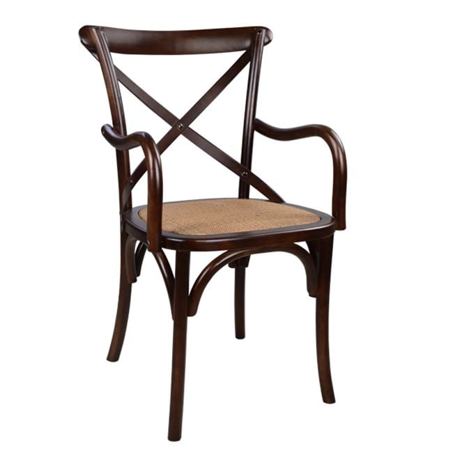 Wooden chair with arms Forenza HM0105.03 Brown and mat 52x56x89,5  cm