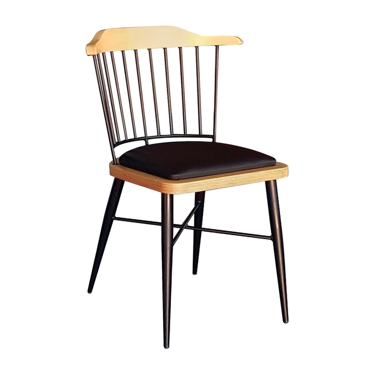 Metallic chair with seat from PU TS537