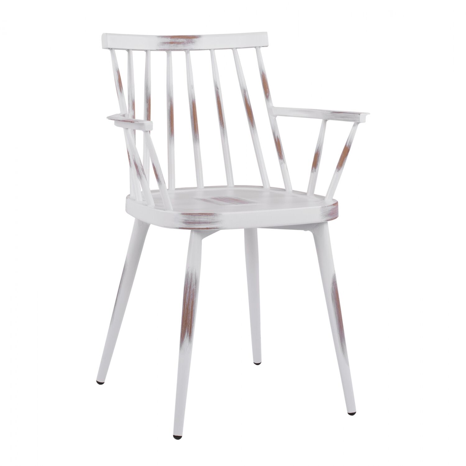 Aluminum chair with arms Yvonne HM5555.02 White