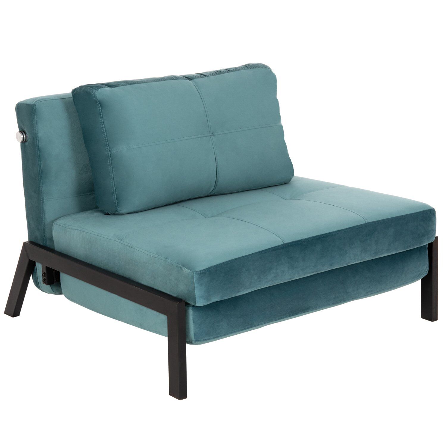 EASYCHAIR/BED CONSTANCE HM3078.15 TURQUOISE COLORED VELVET 95x92x66Hcm.