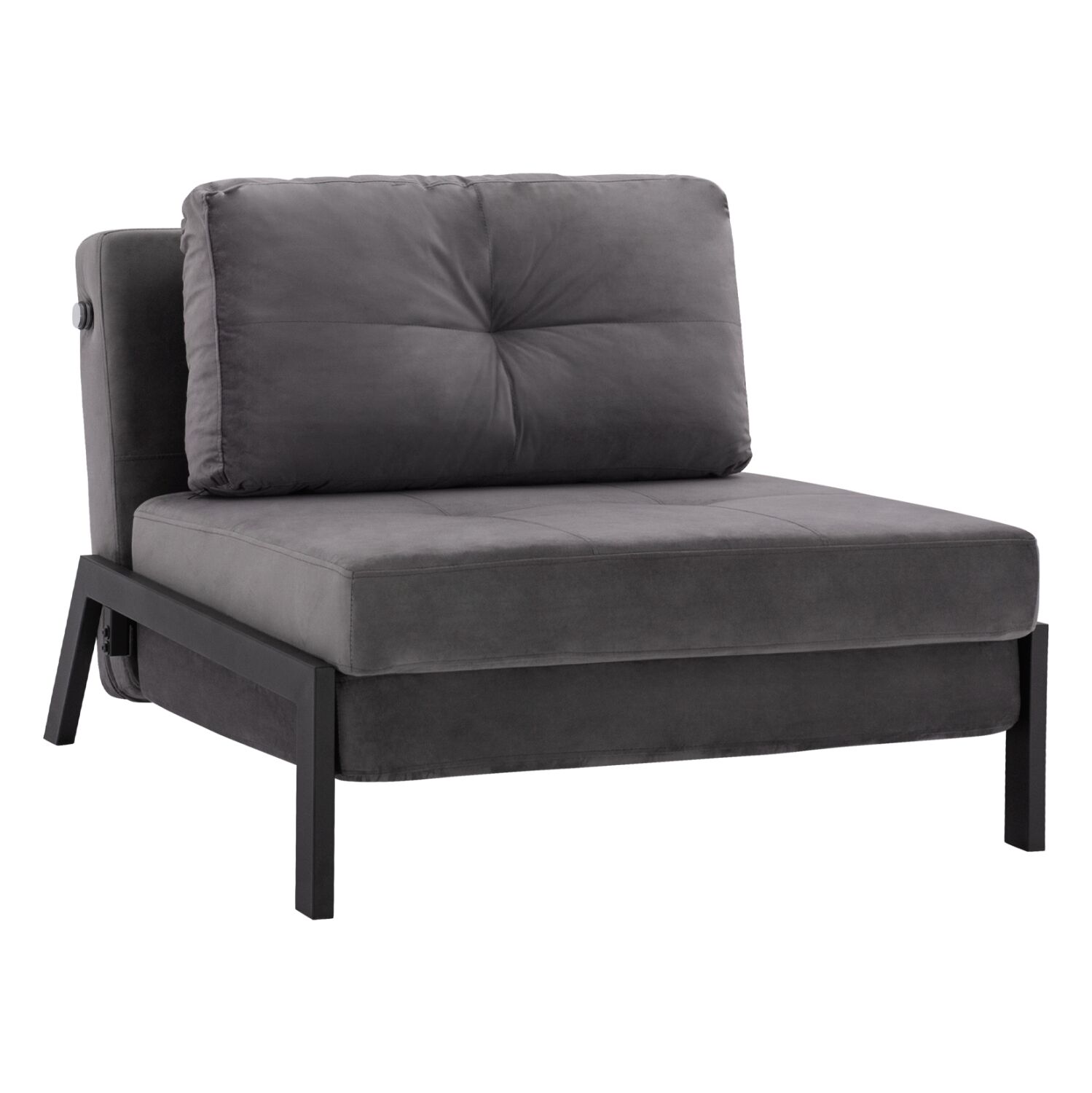HM3078.11 Armchair Bed, velvet grey, 95x92x66cm
