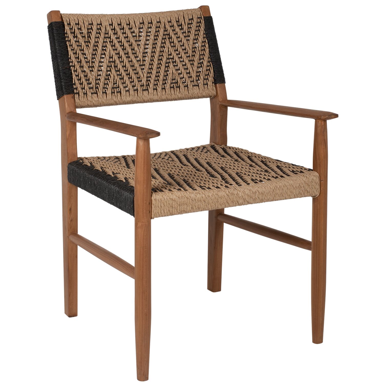 DINING ARMCHAIR TEAK WOOD SYNTHETIC ROPE 57x66x86Hcm.HM9383.01