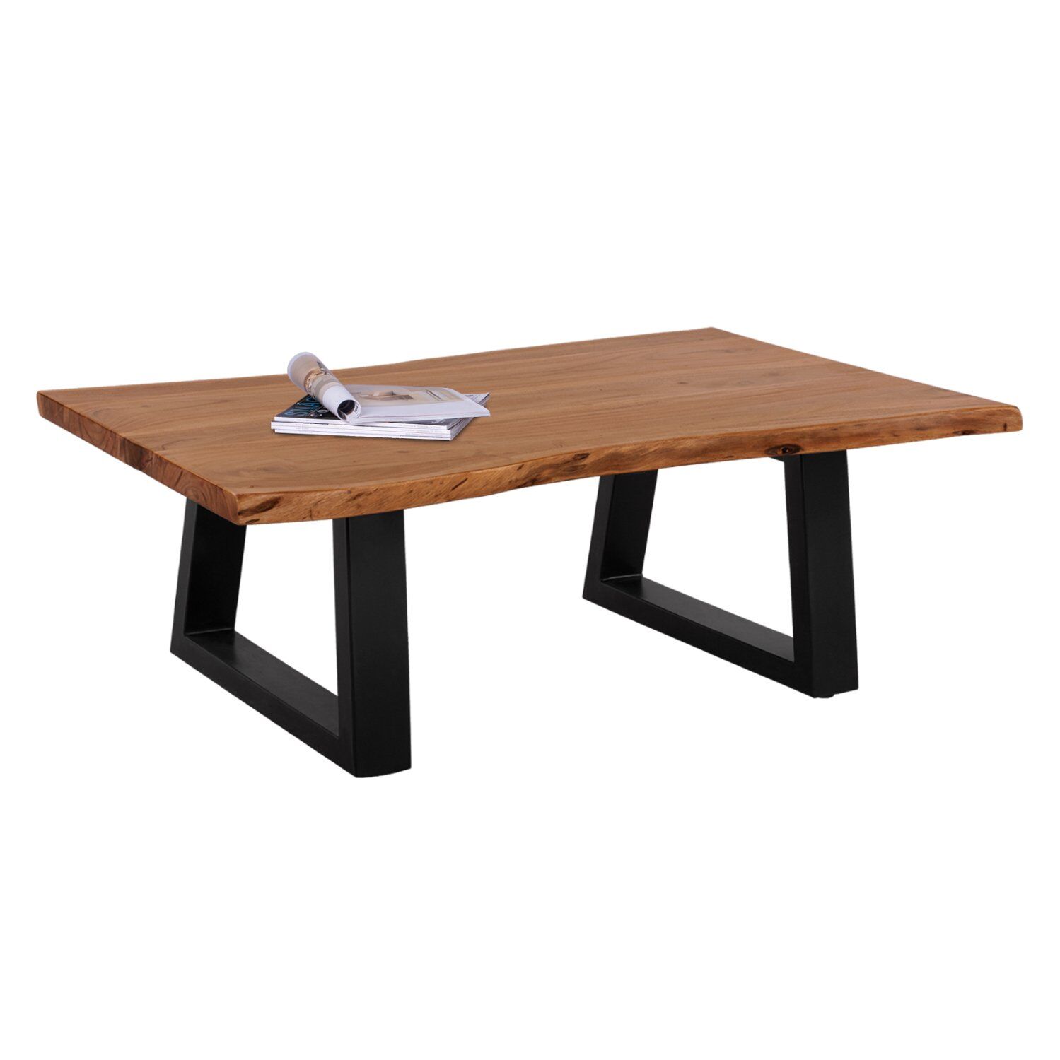 Coffee Table ΜΟΝΤΑΝΑ ΗΜ8166.11 Solid Acacia Wood-Natural 115x63x40cm