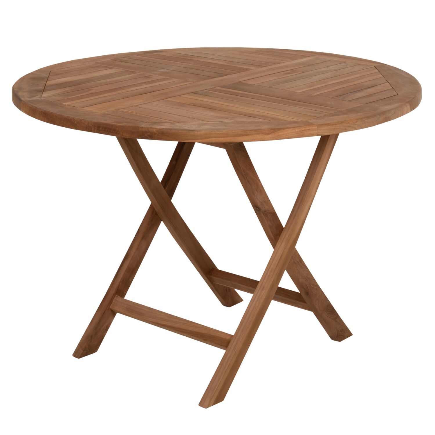 ROUND TABLE FOLDING KENDALL HM9543 TEAK WOOD IN NATURAL COLOR Φ106x73,5Hcm.