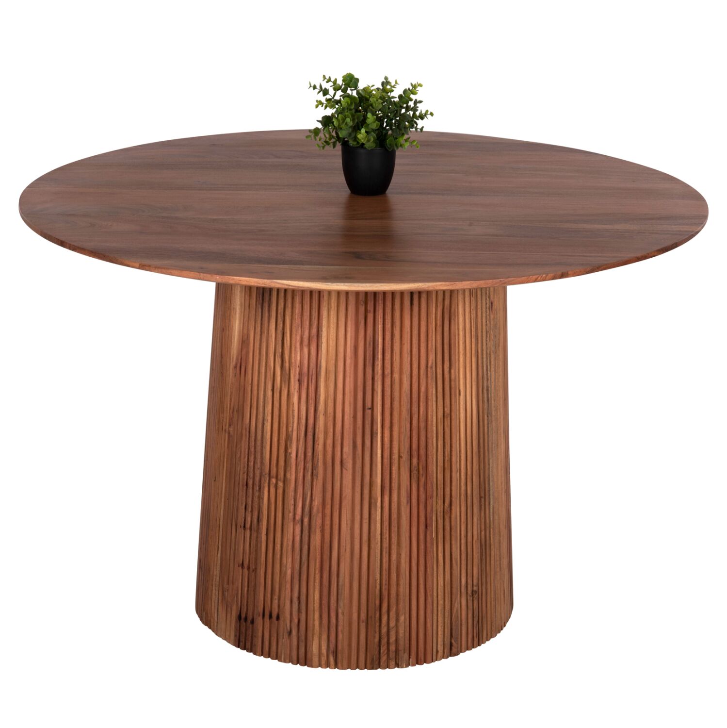 DINING TABLE ROUND GROOT HM9684 SOLID ACACIA WOOD IN NATURAL D120x79Hcm.