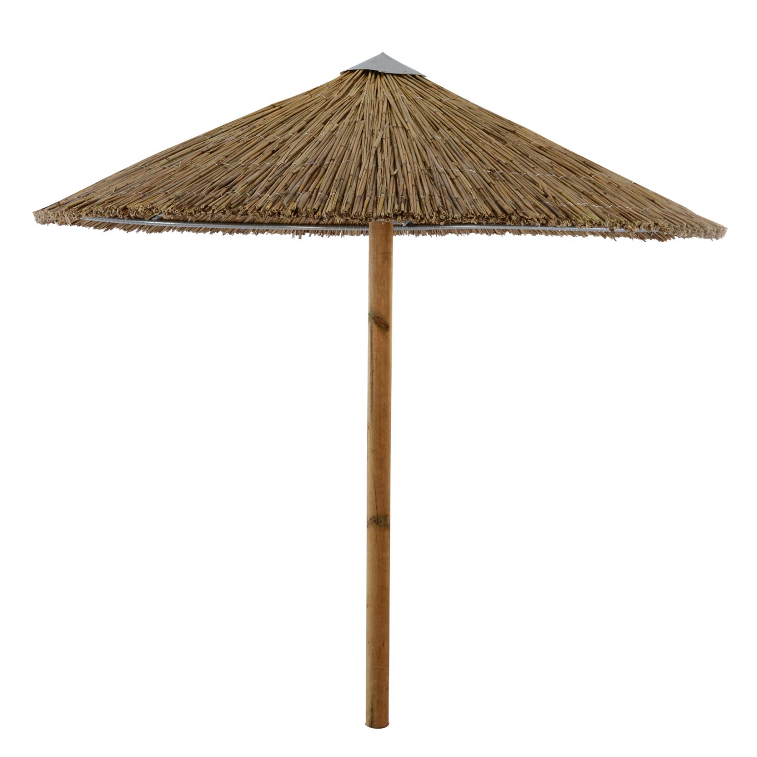 Straw Umbrella '250 with ring and pine pole HM5439