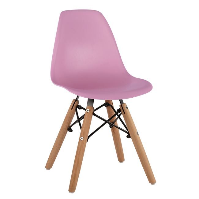 Chair Twist Kid HM8453.05 with wooden legs & seat Pink PP 30,5x33x59 cm