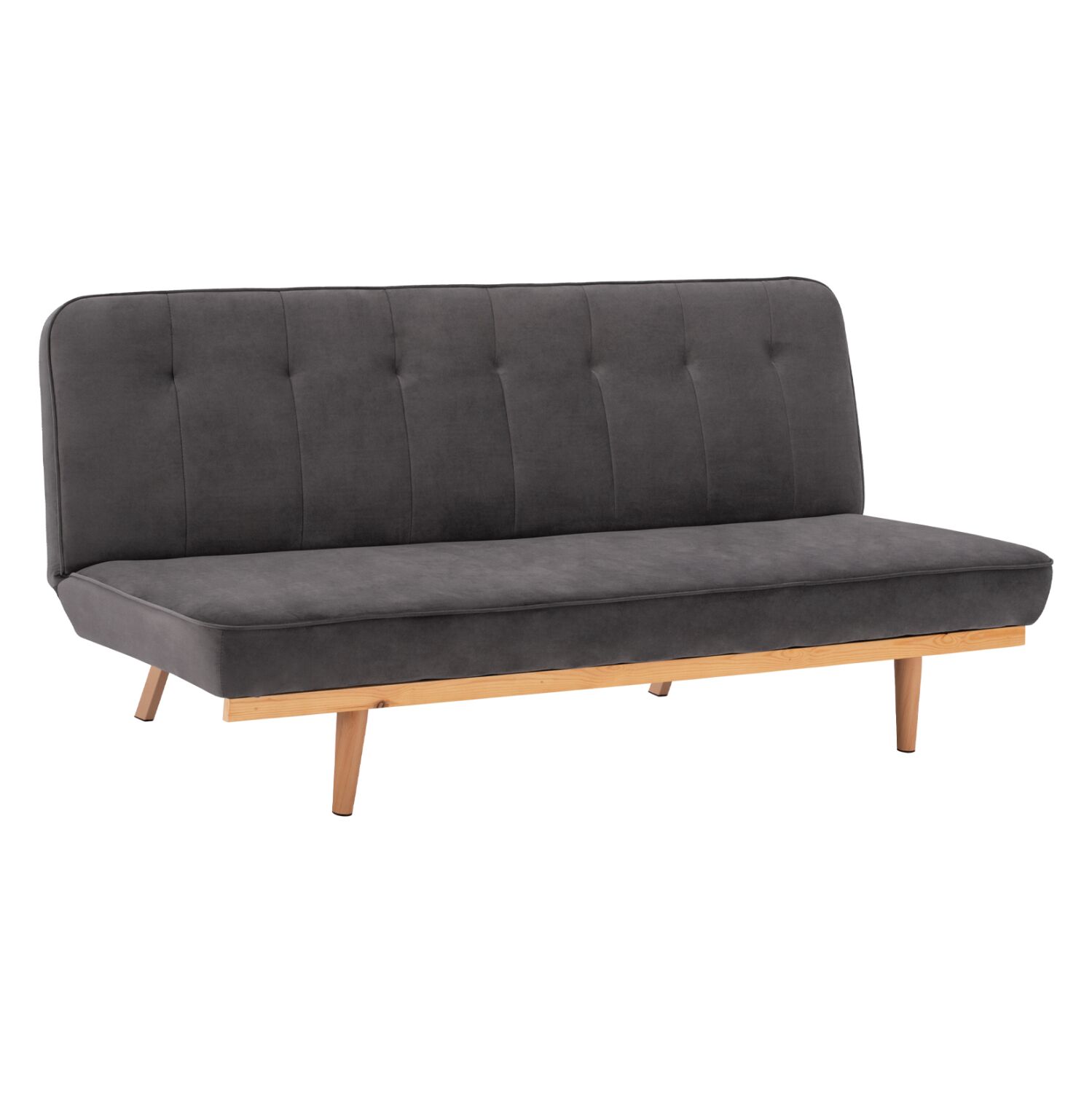 Sofa Bed 3 seater from velvet grey HM3168.01 193x85x88cm