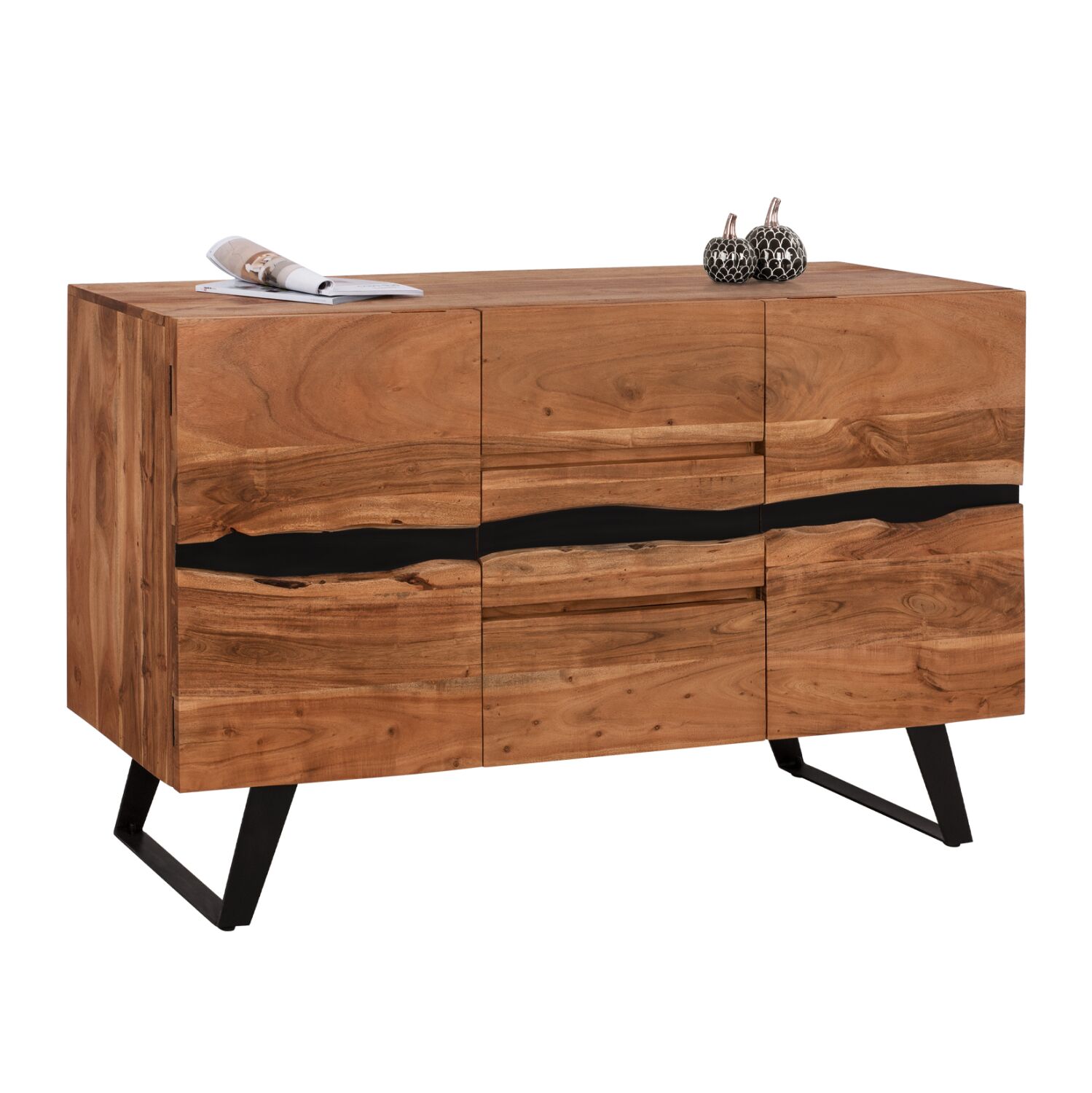 Buffet with 3 drawers Alicia from solid acacia wood HM8475.11 148X43,5X86