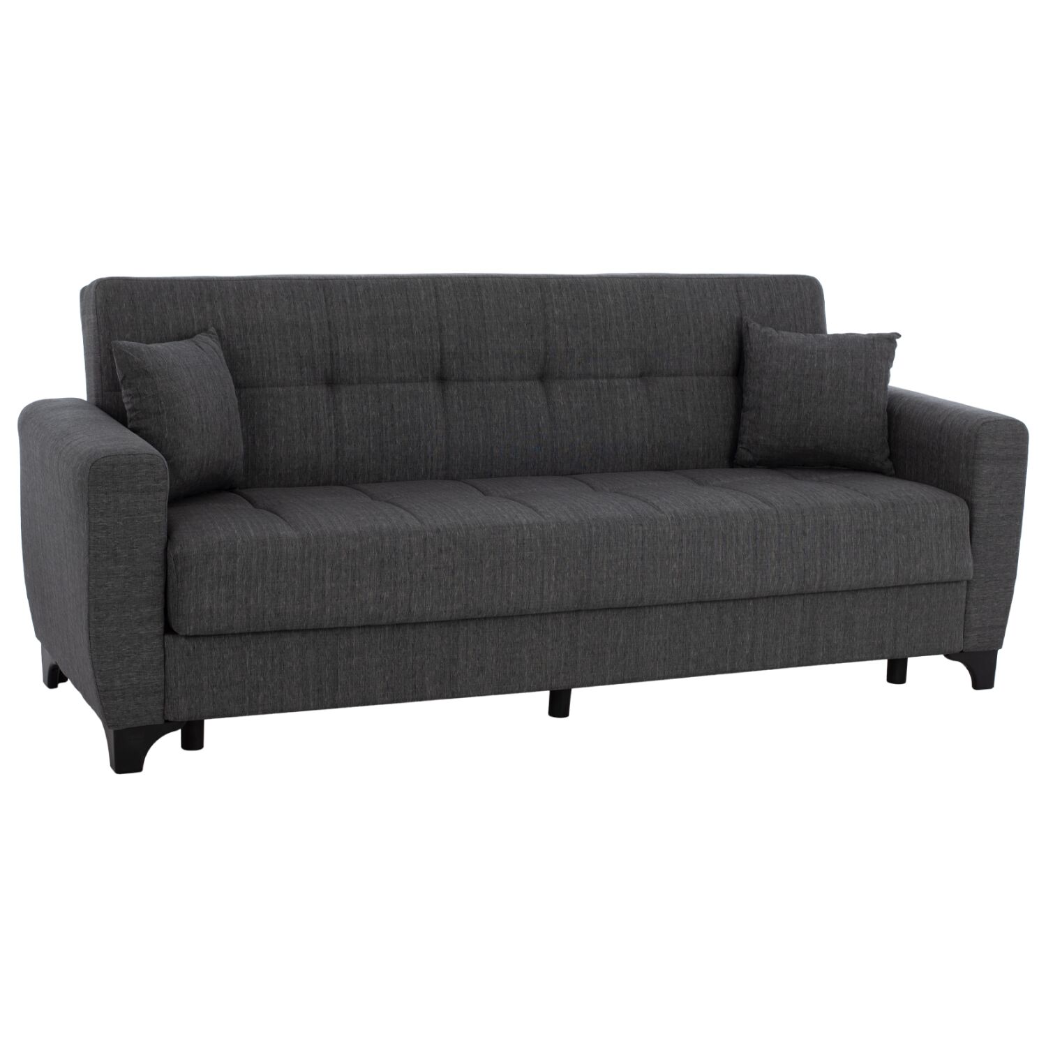 HM3242.03 sofa-bed, storage space, grey, 215x84x88cm, tall back
