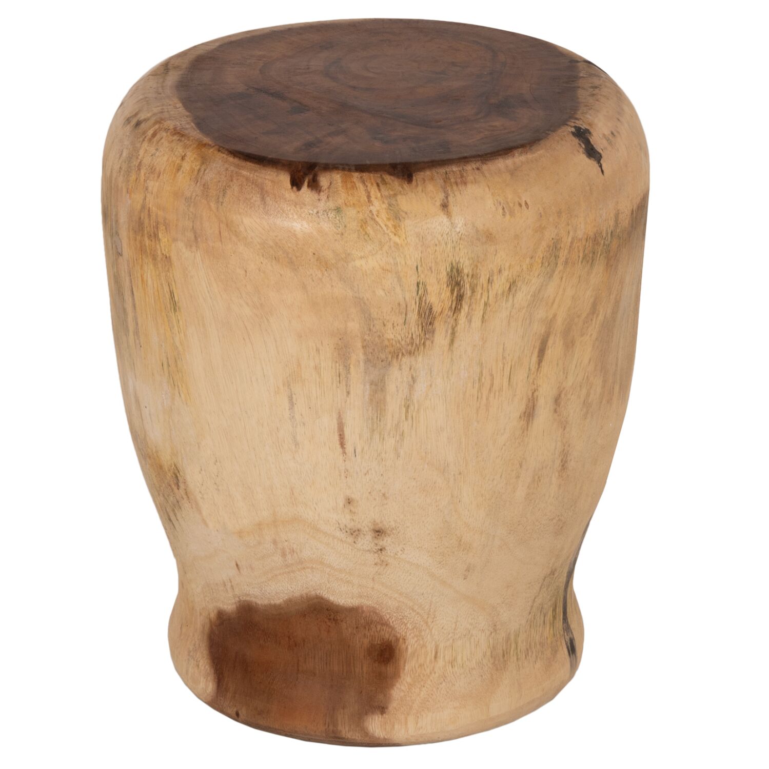 STOOL ROUND HM7897 SUAR WOOD IN NATURAL COLOR Φ40x45Hcm.