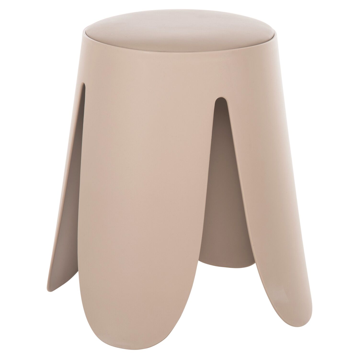 STOOL DENTY HM9619.04 POLYPROPYLENE IN CAPPUCCINO-PU SEAT IN CAPPUCCINO Φ30x47.5Hcm.
