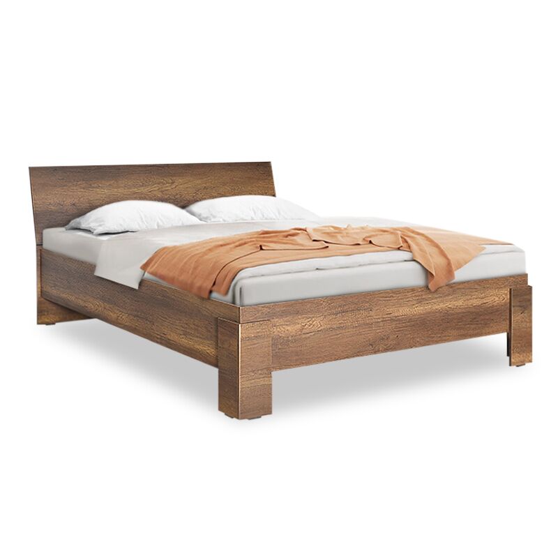 Robin Megapap melamine bed in walnut 160x200cm.